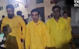 मां पीतांबरा के दर्शन करने दतिया पहुंचे हेड कोच गौतम गंभीर, धूमावती आरती में हुए शामिल​
