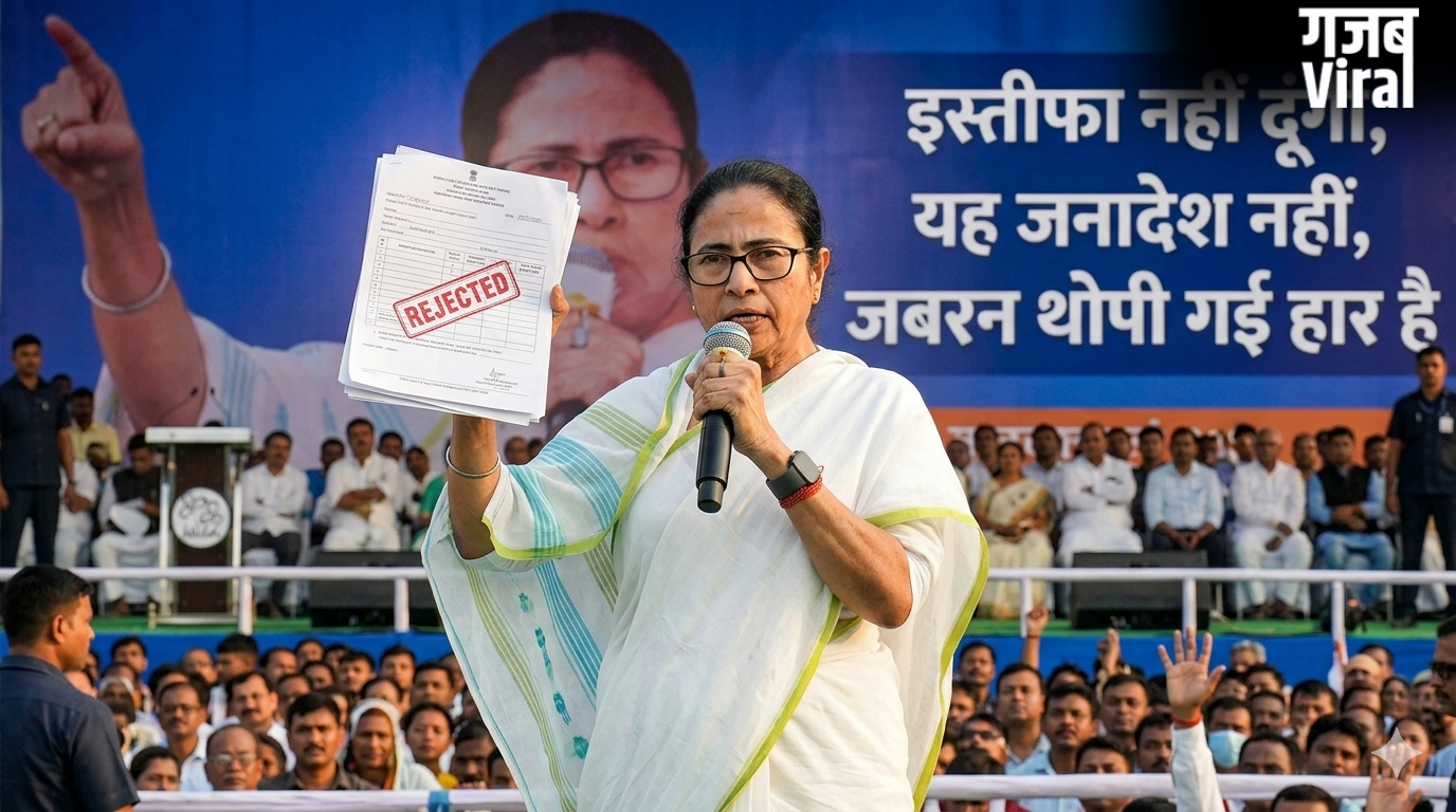 ममता बनर्जी का बड़ा ऐलान: इस्तीफा नहीं दूंगी, यह जनादेश नहीं, जबरन थोपी गई हार है