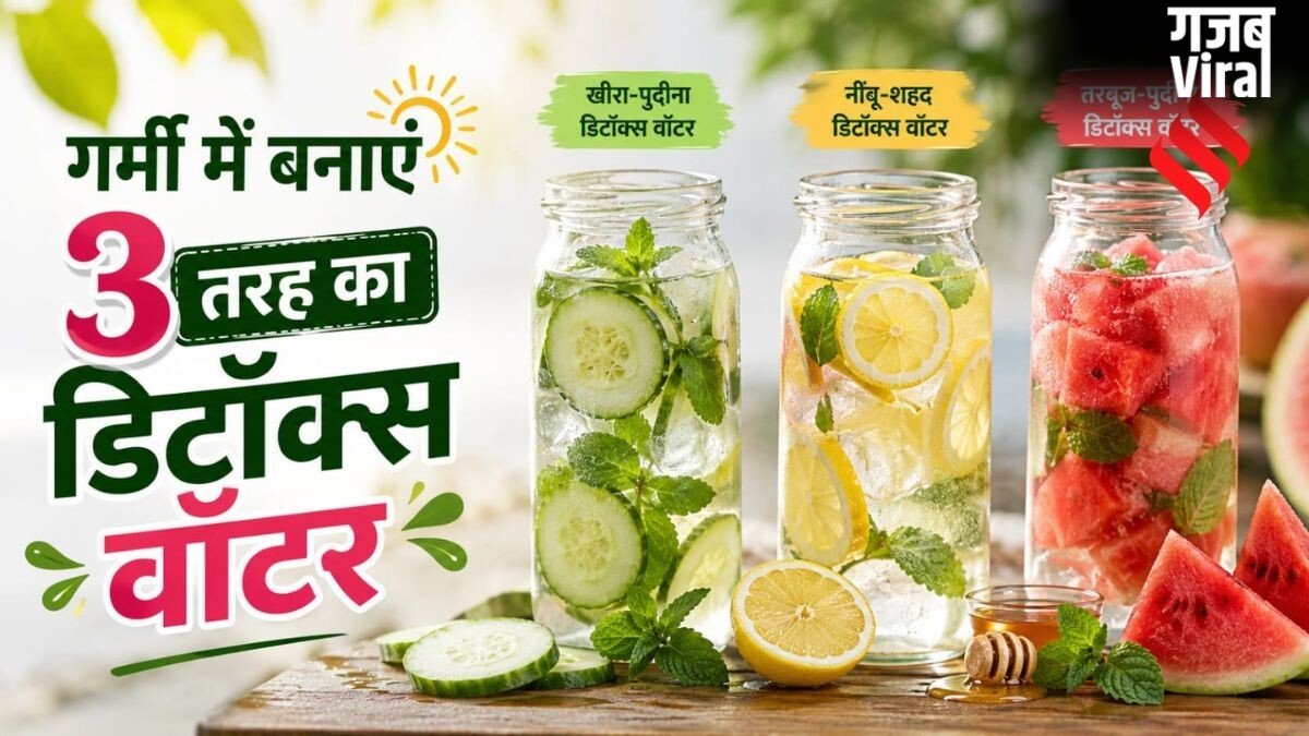 इस गर्मी कहीं आप न रह जाएं पीछे, बनाएं तीन तरह का रिफ्रेशिंग डिटॉक्स वॉटर​