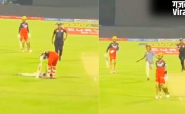 न ग्राउंड स्टाफ रोक पाए न अंपायर, Virat Kohli से मिलने के लिए फैन ने पार की सारी हदें, किंग कोहली के रिएक्शन ने लूटी महफिल​