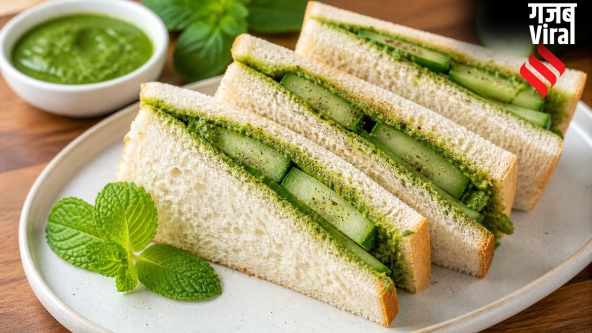 5 मिनट में बनाएं मिंट चटनी वाला कुकुम्बर सैंडविच, जानें आसान विधि