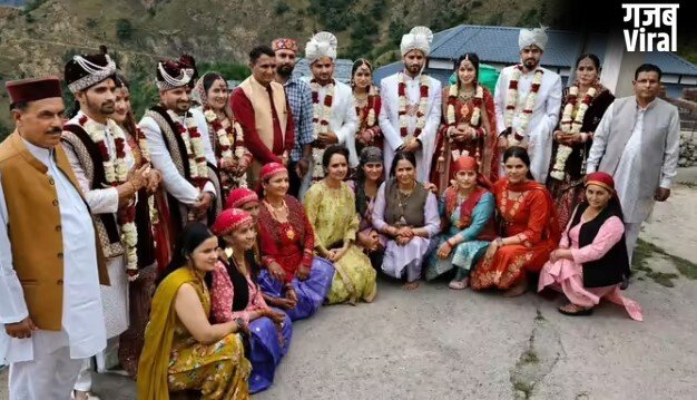 एक ही परिवार के 5 भाइयों की एक साथ शादी, बारात लेकर खुद पहुंचीं दुल्हनें!