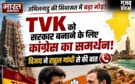तमिलनाडु में TVK के विजय को कांग्रेस का समर्थन, छोटे दलों के समर्थन से सरकार बनाने की तैयारी…