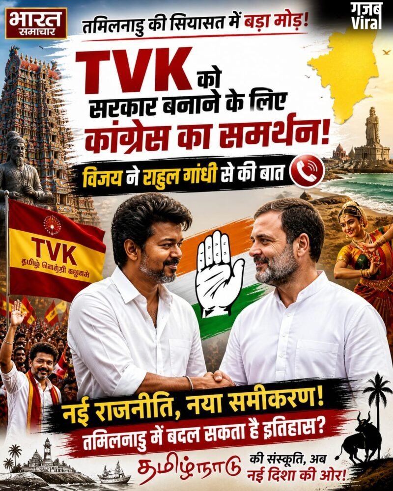 तमिलनाडु में TVK के विजय को कांग्रेस का समर्थन, छोटे दलों के समर्थन से सरकार बनाने की तैयारी…