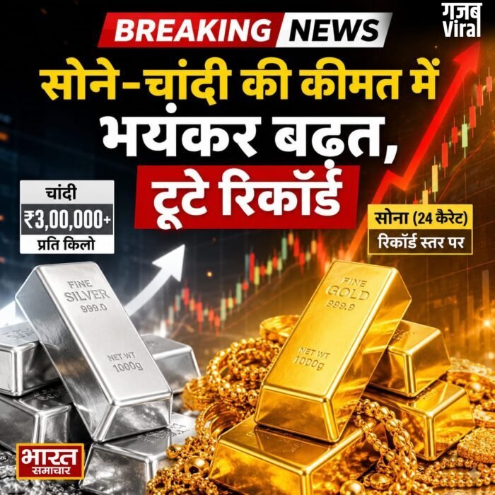 सोने-चांदी की कीमतों में रिकॉर्ड उछाल,गोल्ड- और सिल्वर पर इम्पोर्ट ड्यूटी बढ़ाने का असर