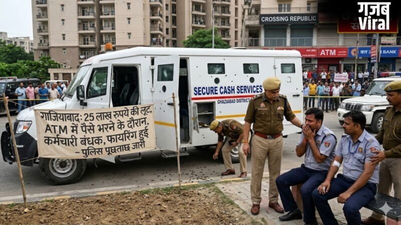 UP News: गाजियाबाद में ATM कैश वैन से 25 लाख की लूट, बदमाशों ने की अंधाधुंध फायरिंग, जांच में जुटी पुलिस…
