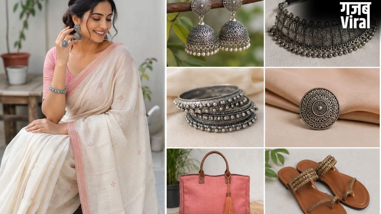 सिंपल कॉटन साड़ी को स्टाइलिश लुक देंगे ये फैशन टिप्स, ज्वेलरी से बैग तक ऐसे करें पेयर​