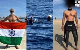 15 किमी तैरकर यूरोप से अफ्रीका पहुंचे मिलिंद सोमन, 60 की उम्र में जिब्राल्टर स्ट्रेट पार कर रचा इतिहास