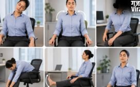 ऑफिस की कुर्सी पर बैठ-बैठे कर सकते हैं ये योगासन, बस बरतें ये सावधानियां