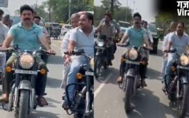 बीजेपी विधायक ने बिना हेलमेट पहन कर चलाई बुलेट, फिर पुलिस को फोन कर कहा- अब काटो मेरा चालान