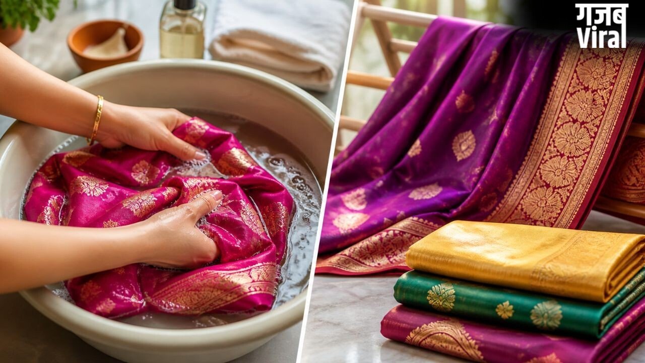 सिल्क और बनारसी जैसी महंगी साड़ियों को घर पर इस तरह धोएं, ड्राई क्लीन की नहीं पड़ेगी जरूरत