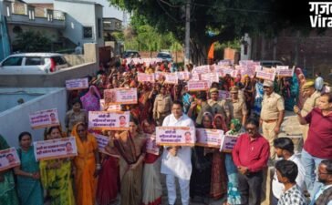 शोहरतगढ़ में महिला आक्रोश पदयात्रा, MLA विनय वर्मा ने कहा, 'महिला आरक्षण का संकल्प पूरा होकर रहेगा'