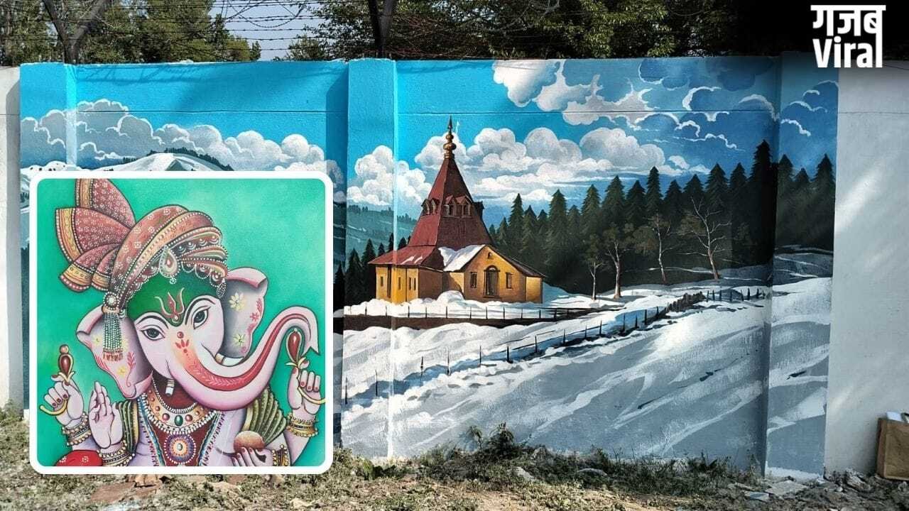 जेल की सलाखों से कला की उड़ान, डासना जेल के कैदी ने बनाई पेंटिंग; कोर्ट की दीवारों पर बिखेरे रंग​