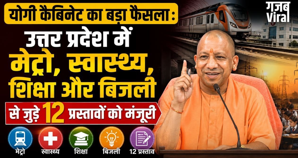 योगी कैबिनेट का बड़ा फैसला : उत्तर प्रदेश में मेट्रो, स्वास्थ्य, शिक्षा और बिजली से जुड़े कई प्रस्तावों को मंजूरी