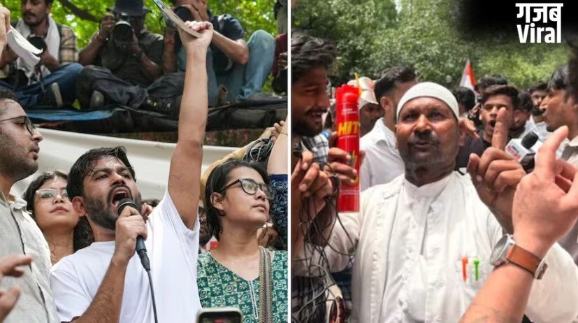 कॉकरोच जनता पार्टी के प्रदर्शन में कॉकरोच से ज्यादा पहुंचे यूटयूबर, विरोध करने हिट लेकर पहुंचे लोग​