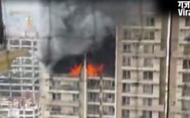 नोएडा सेक्टर-75 की आइवी काउंटी सोसाइटी में भीषण आग, रेस्क्यू ऑपरेशन जारी, आग बुझाने में जुटी फायर ब्रिगेड​