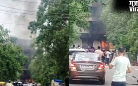 नोएडा: सेक्टर 52 में मकान में लगी आग, फायर ब्रिगेड की टीम मौके पर​
