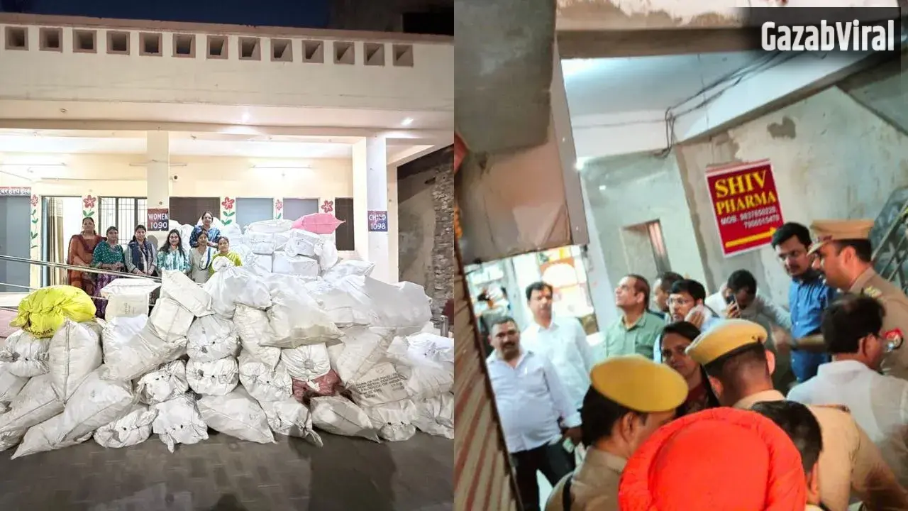 Action On Drug Mafia: आगरा में 3.63 करोड़ की नकली, एक्सपायर्ड और सरकारी सप्लाई की दवाएं जब्त, 8 अवैध गोदाम सील