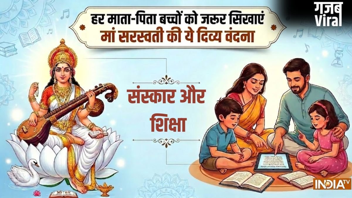 Saraswati Vandana for Children: याद किया हुआ भूल जाता है बच्चा? <span class=