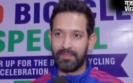 दिल्ली की सड़कों पर साइकिल दौड़ाते दिखे विक्रांत मैसी, फिट इंडिया मूवमेंट में लिया हिस्सा