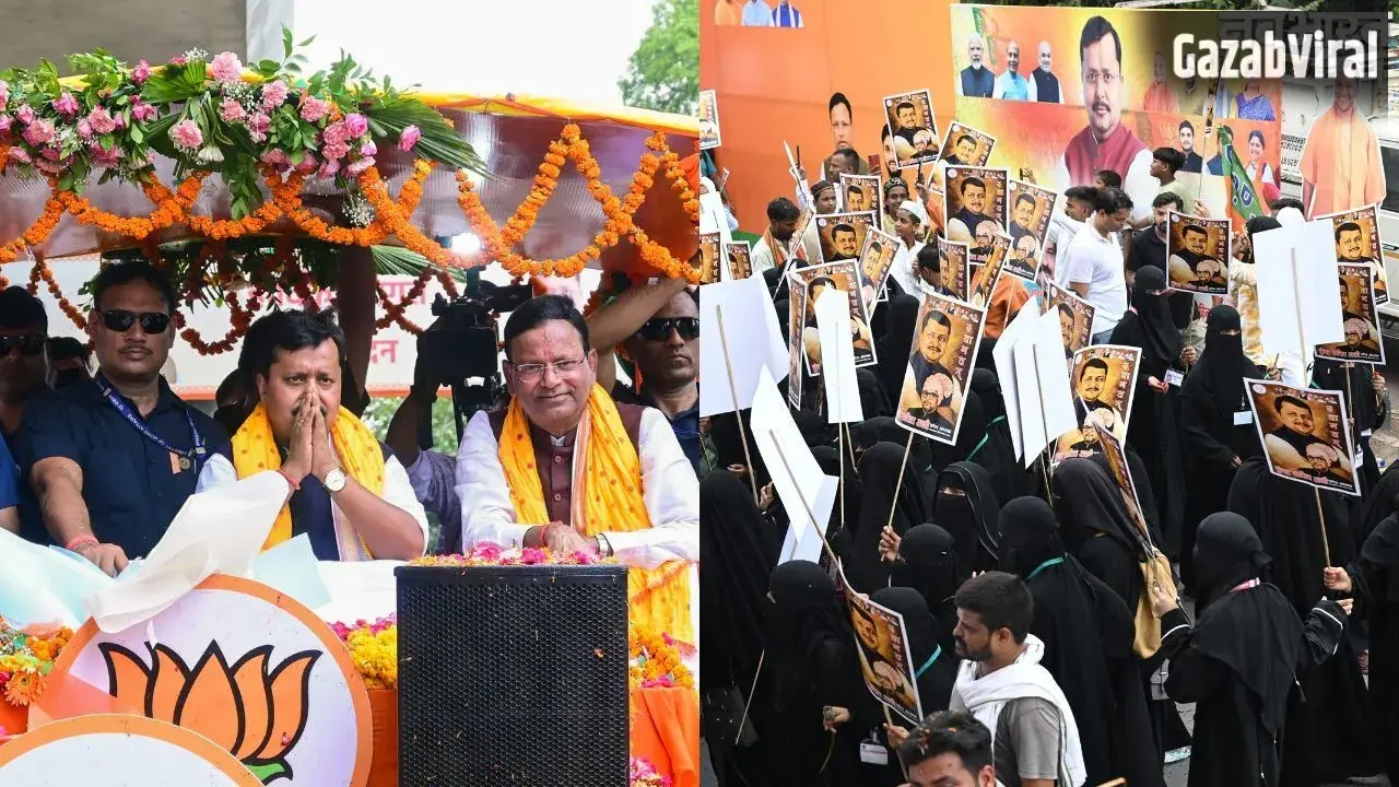 Nitin Naveen: लखनऊ रोड शो में BJP अध्यक्ष नितिन नवीन ने लहराई तलवार, मुस्लिम भी हुए शामिल​