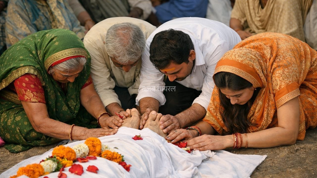 मृत व्यक्ति के पैर क्यों छुए जाते हैं? जानिए उस परंपरा का रहस्यमयी कारण जो बहुत कम लोग हैं जानते